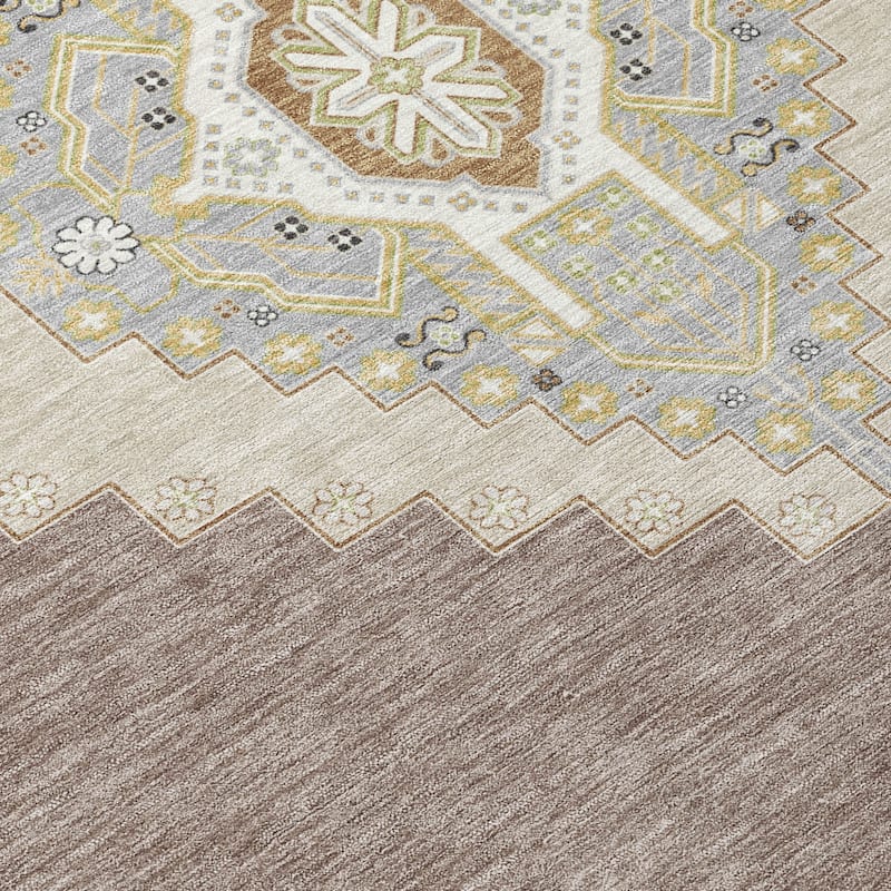 HomeRoots Oriental Traditional Rectangle Outdoor Rug