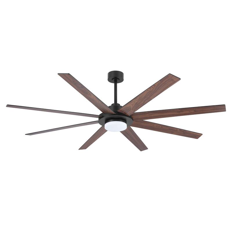60 in. Indoor 8 Wood Blades Ceiling Fan with LED light and remote
