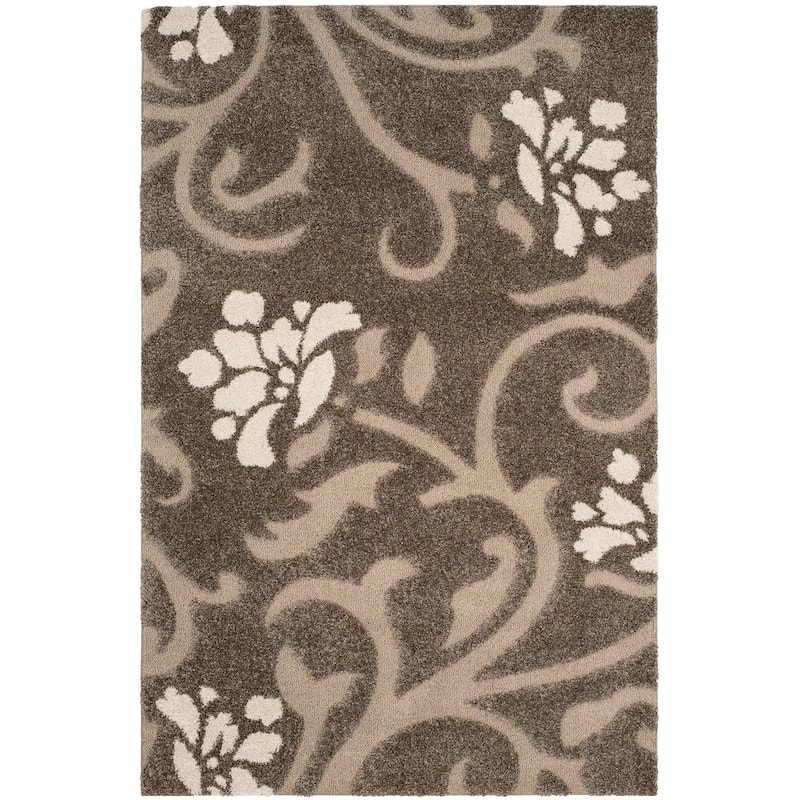 SAFAVIEH Florida Shag Nanny Floral Scroll 1.2-inch Thick Rug