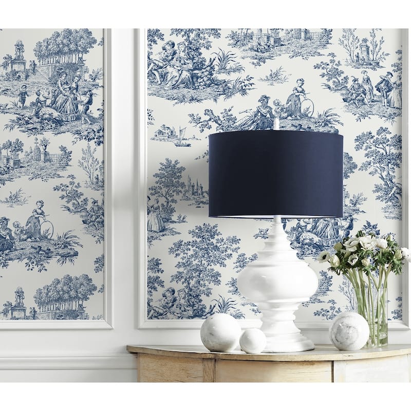 NextWall Chateau Toile Peel and Stick Wallpaper