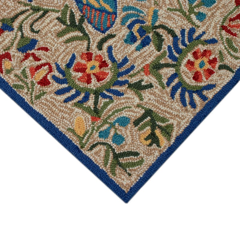Liora Manne Frontporch Flora Bee Indoor/Outdoor Rug