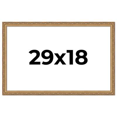 29x18 Frame Red Solid Wood Picture Frame Width 1.75 Inches | Interior Frame Depth 1 13/16 Inches