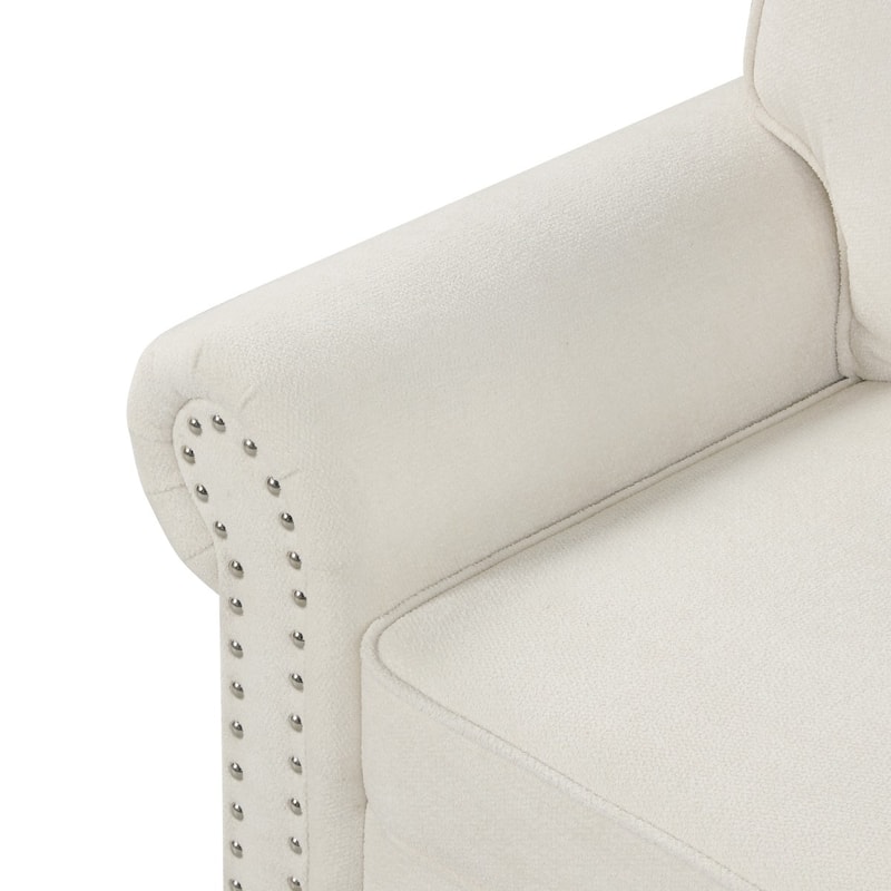 95" Convertible Sectional Sofa with Storage Chaise and Pull-Down Backrest