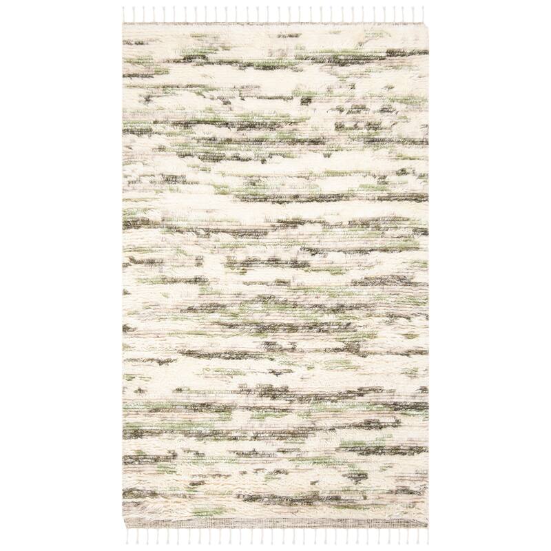 SAFAVIEH Hand-Knotted Manhattan Mireille Wool Tassel Rug