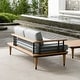 preview thumbnail 4 of 15, Cambridge Casual Mosko Teak Metal Loveseat with Cushion