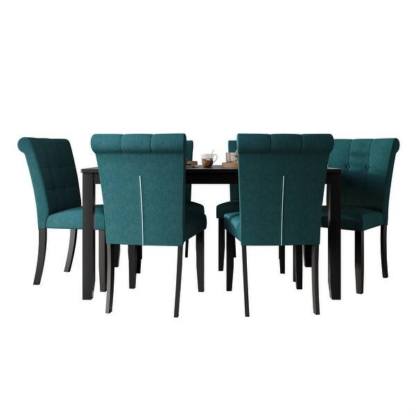 slide 2 of 26, CraftPorch Elegance 7-Piece Dining Set Teal