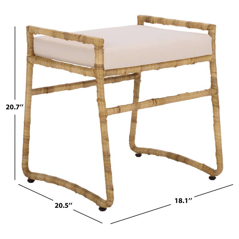 SAFAVIEH Home Iveliz Ottoman with Cushion