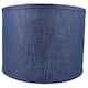 Classic Burlap Drum Lampshade, 8-inch to 16-inch Bottom Size Available - 14" - Navy Blue