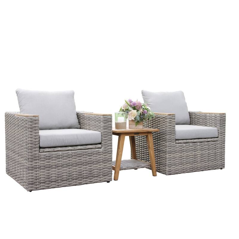 Samera 6 pc. Teak and Wicker Storage Set