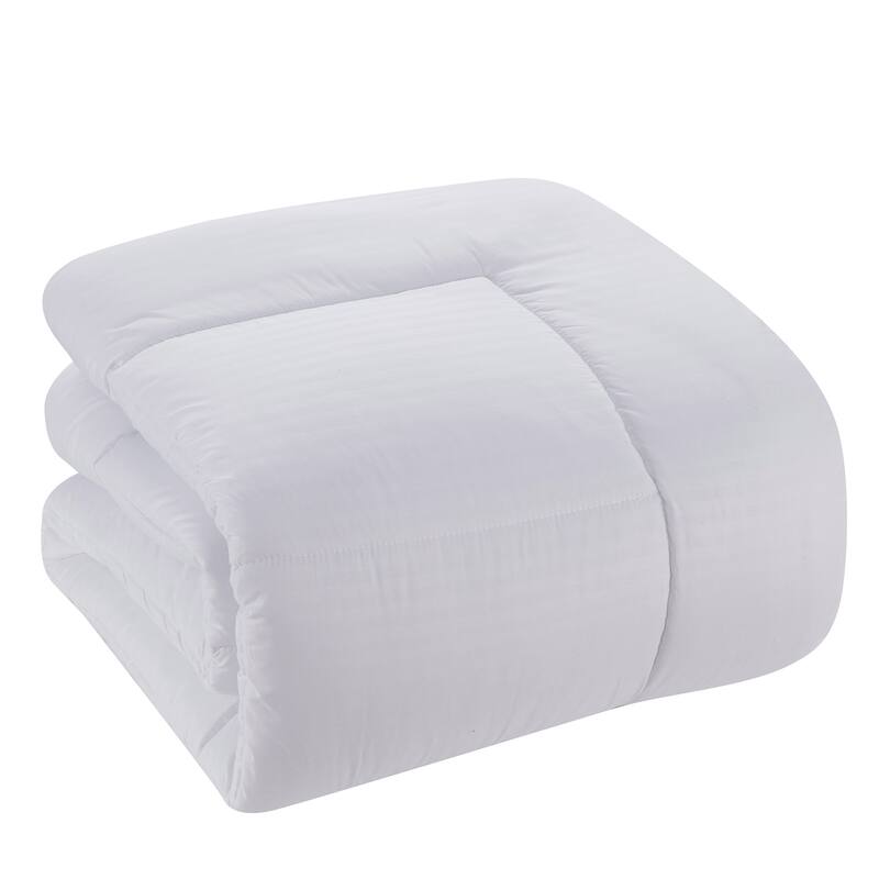 Sweet Home Collection 8 Piece Embossed Dobby Stripe Bed In A Bag All Season Complete Set