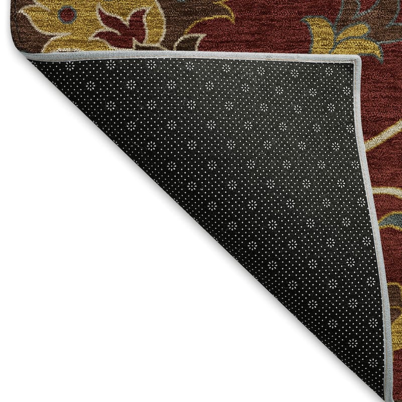 Machine Washable Indoor/ Outdoor Traditional Luna Chantille Rug