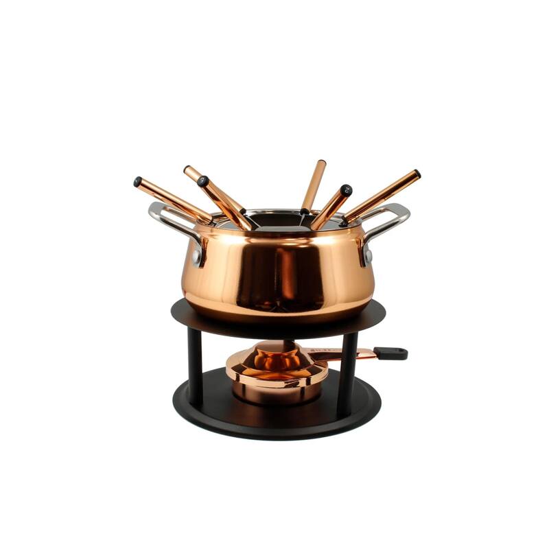 Swissmar Copper Plated Stainless Steel Fondue Set