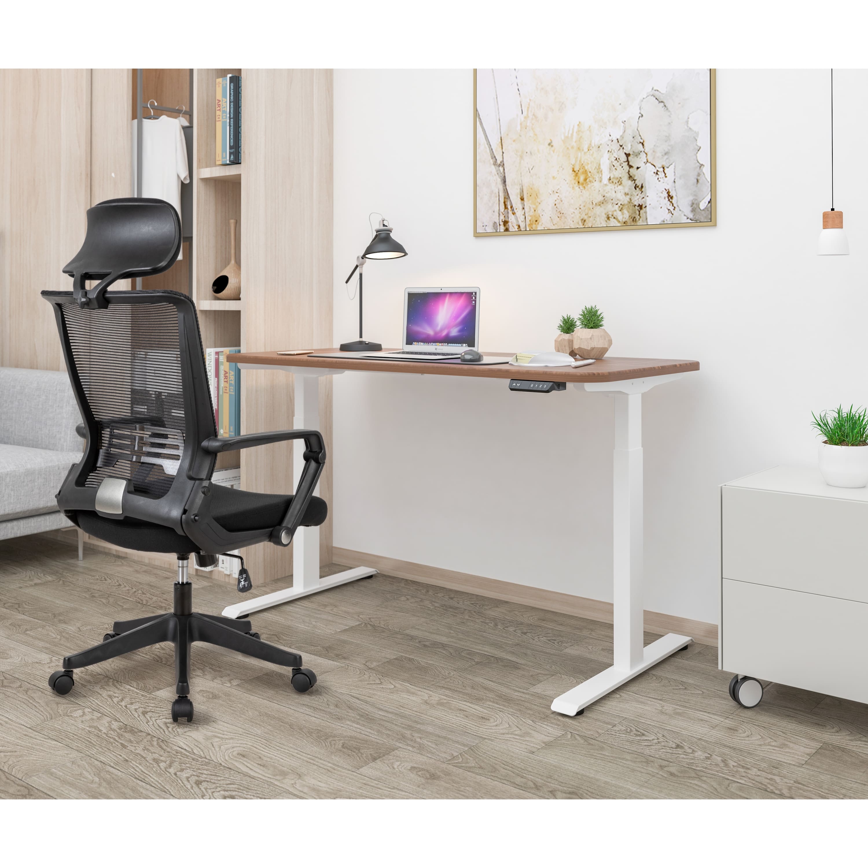 Electric Standing Desk with Dual Motors, Height Adjustable Sit Stand