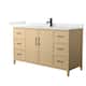 Option White Oak, Black Trim, Giotto Quartz Top