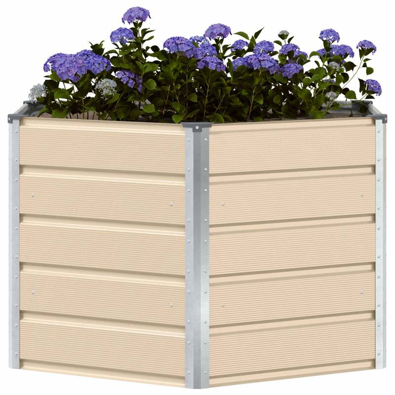 vidaXL Planter in Steel - 50.79 x 50.79 x 17.72 in.