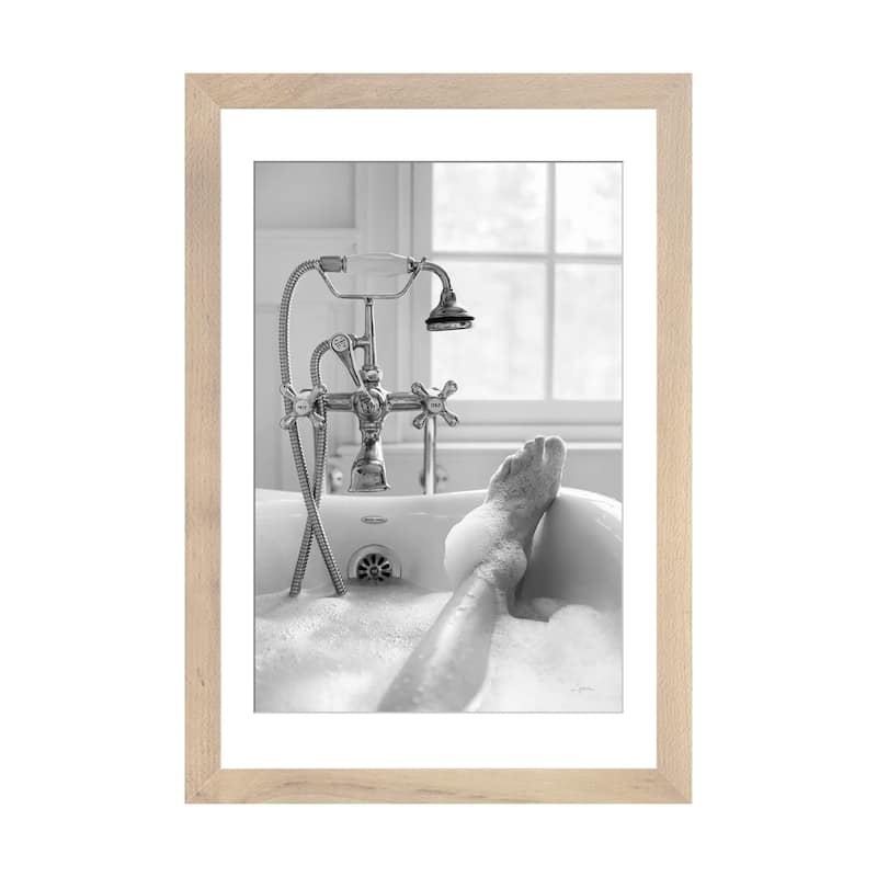 iCanvas "Bubble Bath II" by Aledanda - Natural - 32x24x1