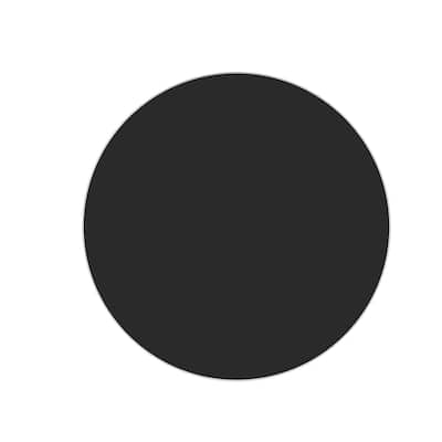 30" Inch Round Tempered Glass Table Top Black Glass 1/4" Inch Thick Round Polished Edge