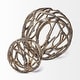 preview thumbnail 18 of 17, Sphaira I Small Silver Cast Aluminum Decorative Tree Branch Orb