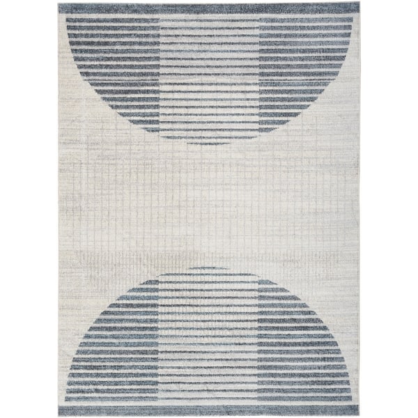 slide 2 of 57, Nourison Astra Machine Washable Indoor Only Graphic Area Rug 6' 7" x 9' - Ivory/Blue - Rectangle