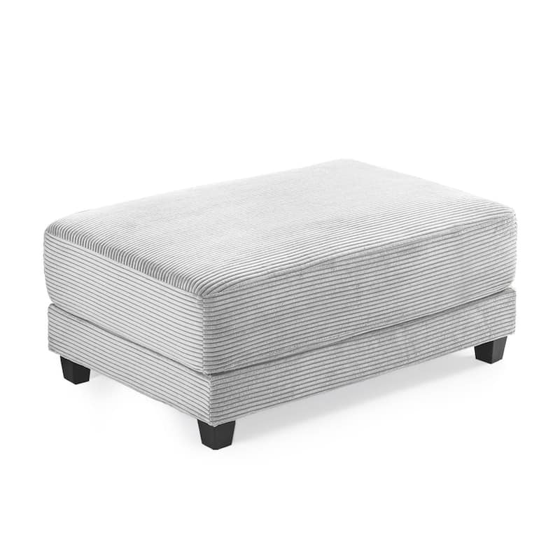 The Contemporary Oversized Corduroy Ottoman