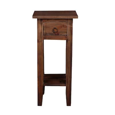 Single Drawer Raftwood End Table - 25.75" - Brown