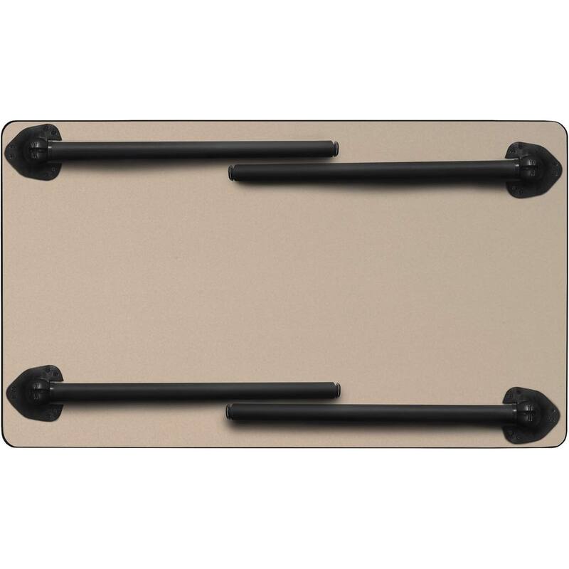 42 x 24 in. Folding Training Seminar Table- Grey Top, Black Legs