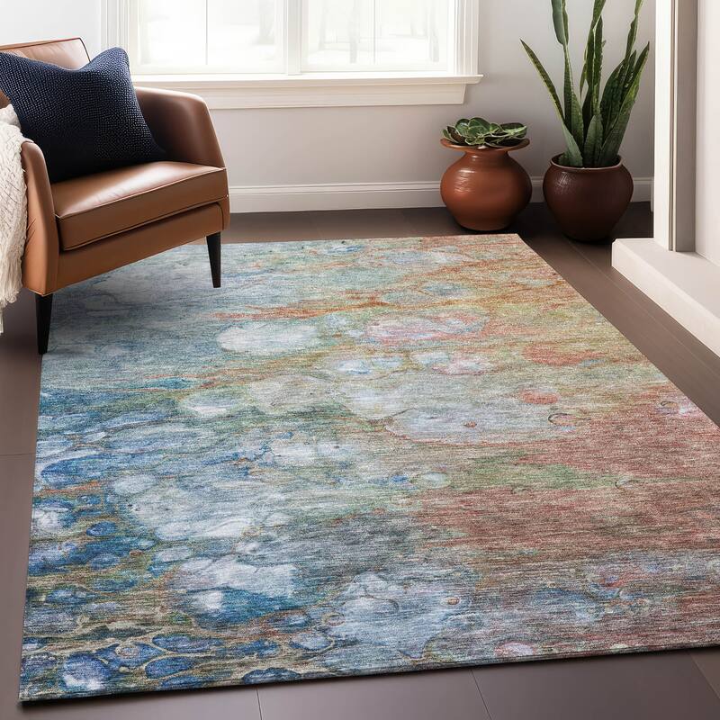 Premium Washable Super Soft Contemporary Ripples Mayfield Rug