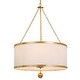 preview thumbnail 1 of 3, Broche 6 Light Antique Gold Chandelier - 24'' W x 31'' H 24'' W x 31'' H