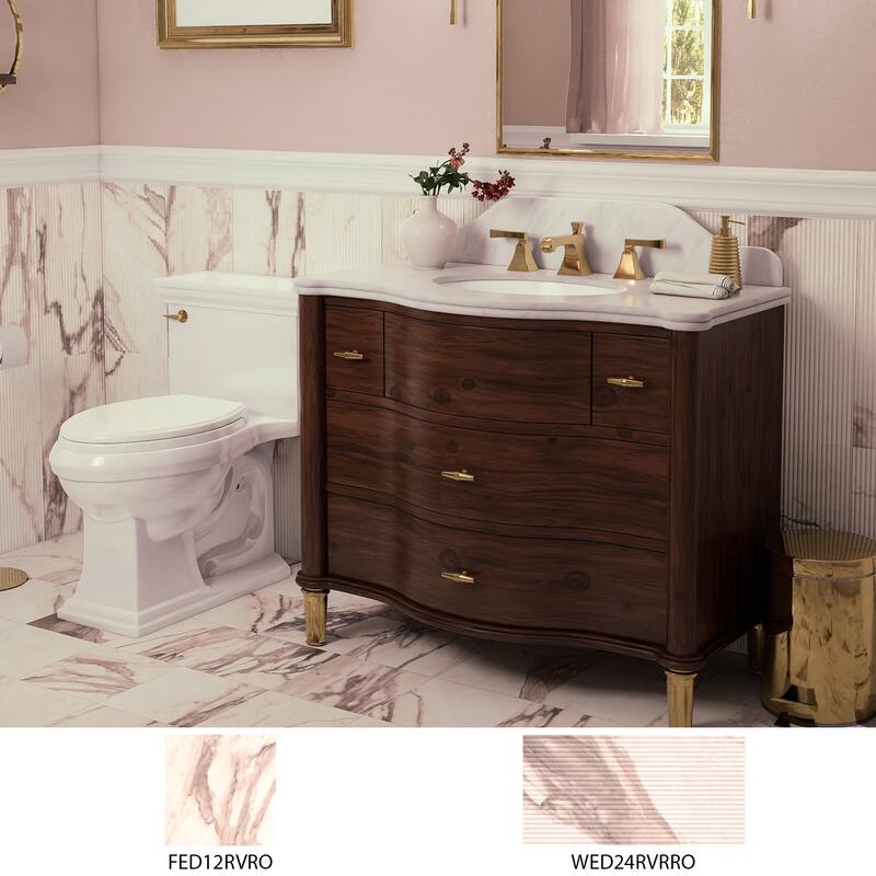 Merola Tile Reve Rose 11-3/4" x 11-3/4" Porcelain Floor and Wall Tile