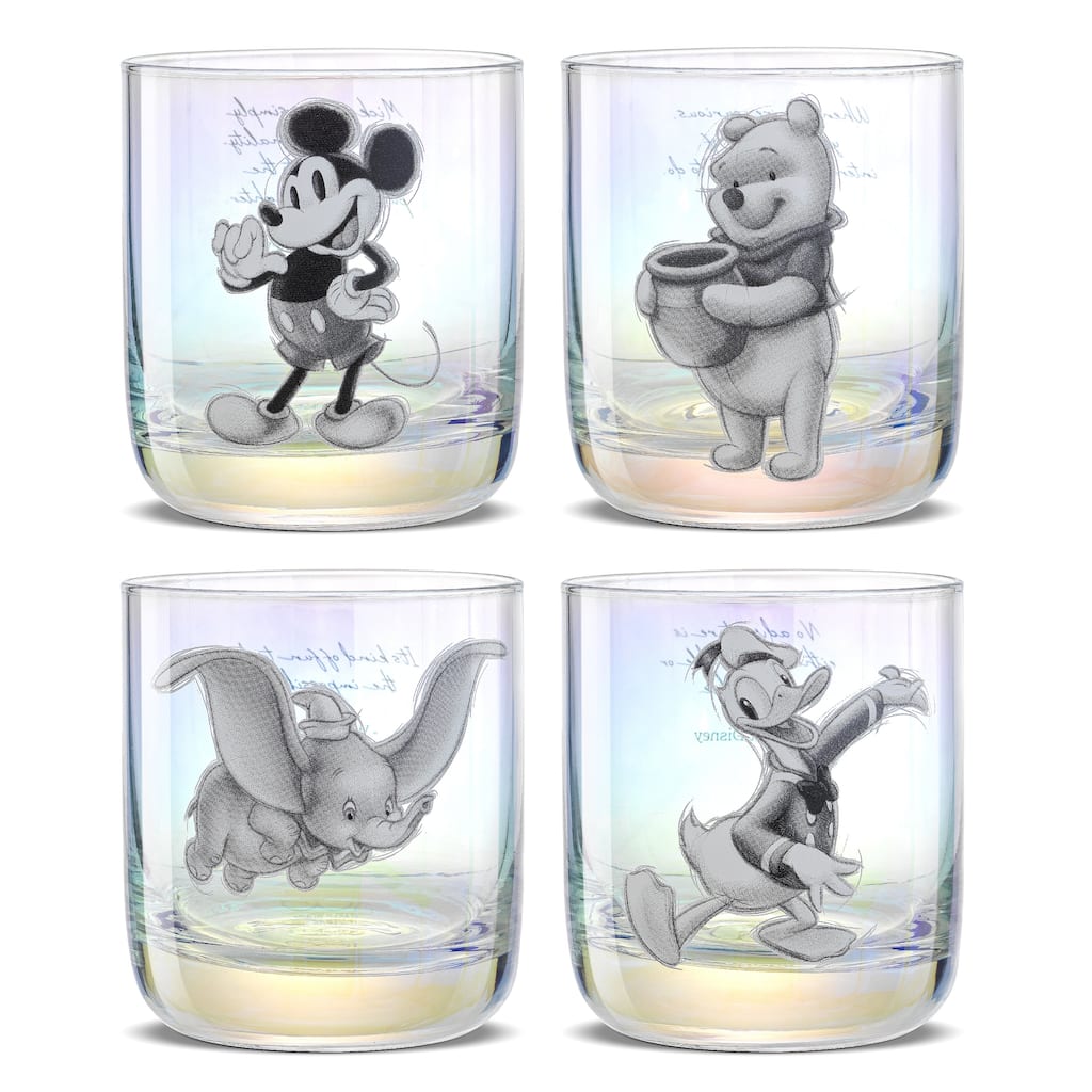 Disney100 Limited Edition Walt Disney Quotes Drinking Glass Set - 10 oz - Set of 4 - 10 oz