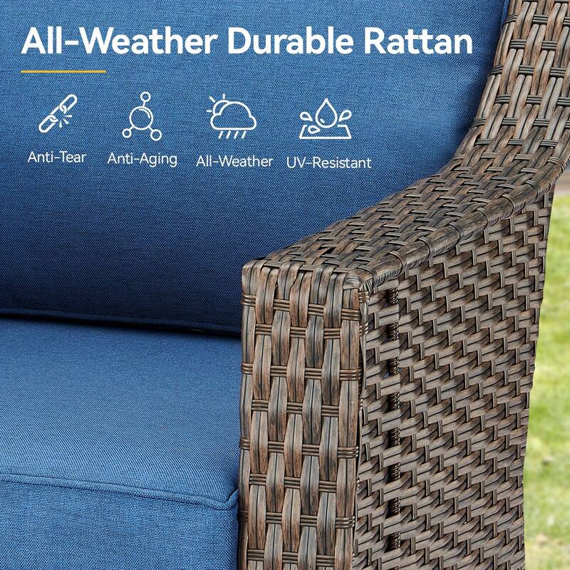 Wicker Outdoor Swivel Rocker Patio Chairs