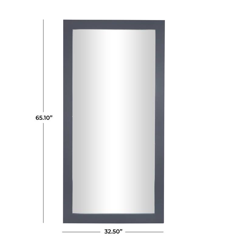 Grey Wood Modern Wall Mirror