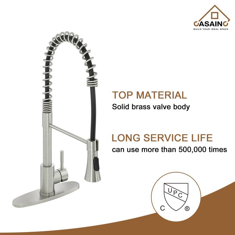 Handmade All-in-One Drop-In 2-hole 33 in. Single Bowl 18 Gauge Stainless Steel Workstation Kitchen Sink with Spring Neck Faucet