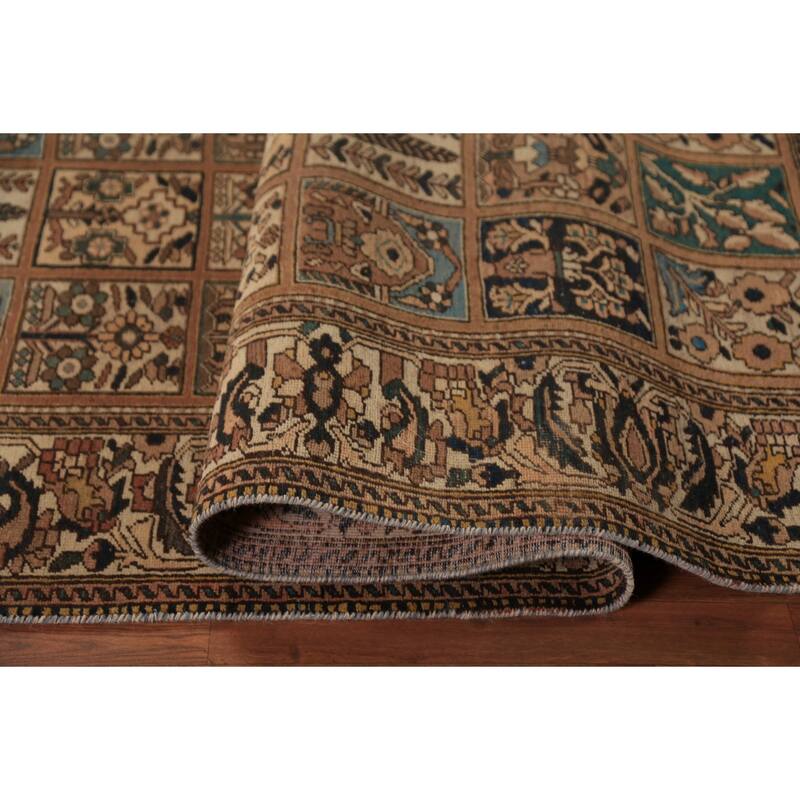 Garden Design Bakhtiari Persian Area Rug Hand-Knotted Wool Carpet - 5'3"x 10'5"