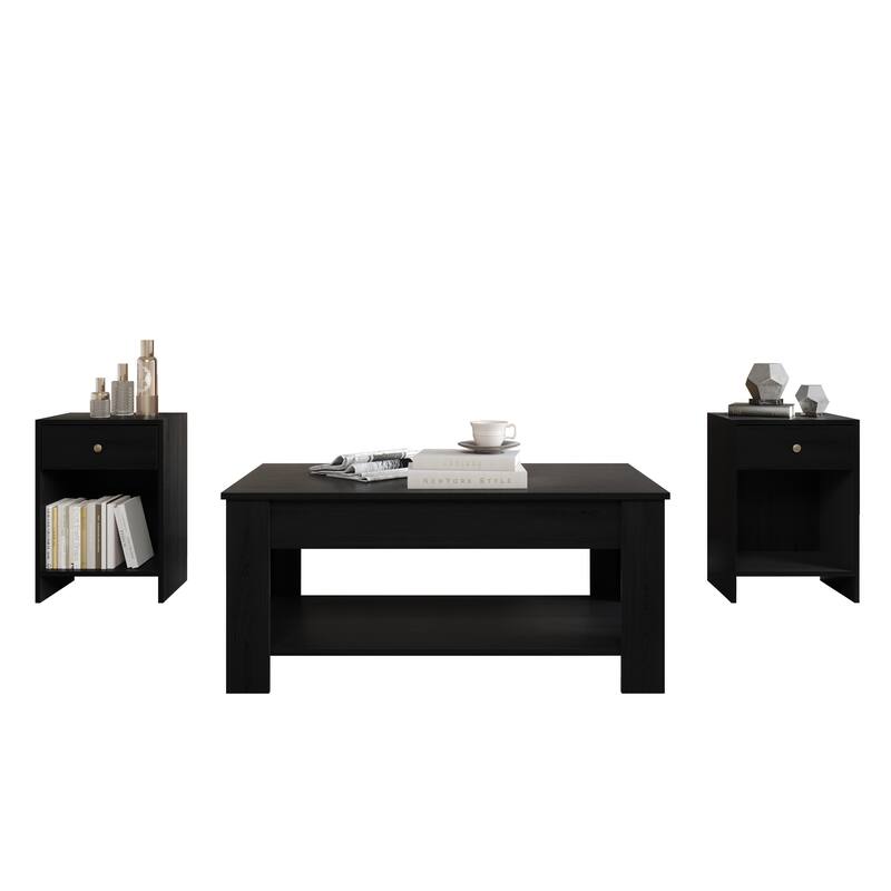 Clayfell Magnolia 3 Piece Coffee Table Set