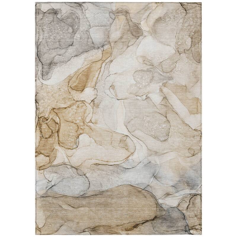 Elfi Artistic Abstract Weather Resistant Versatile Elegance Outdoor Rug