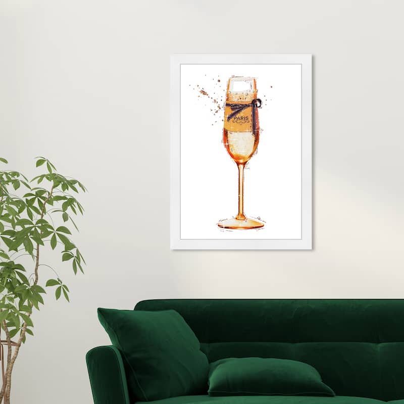 Wynwood Studio Prints Drinks and Spirits The Orange Toast White and Glam Wall Art Canvas Print - White