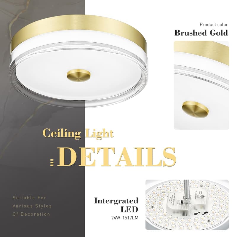 11.8 Inch 24W LED Ceiling Light 5CCT 3000k/3500k/4000k/5000k/6000k