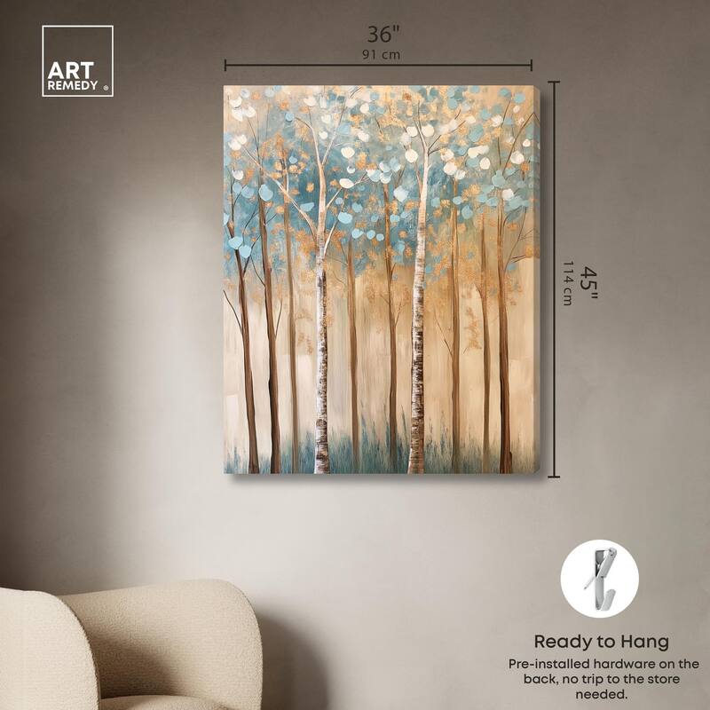 Birch Grove Radiance Canvas by Art Remedy, Gallery Wrapped