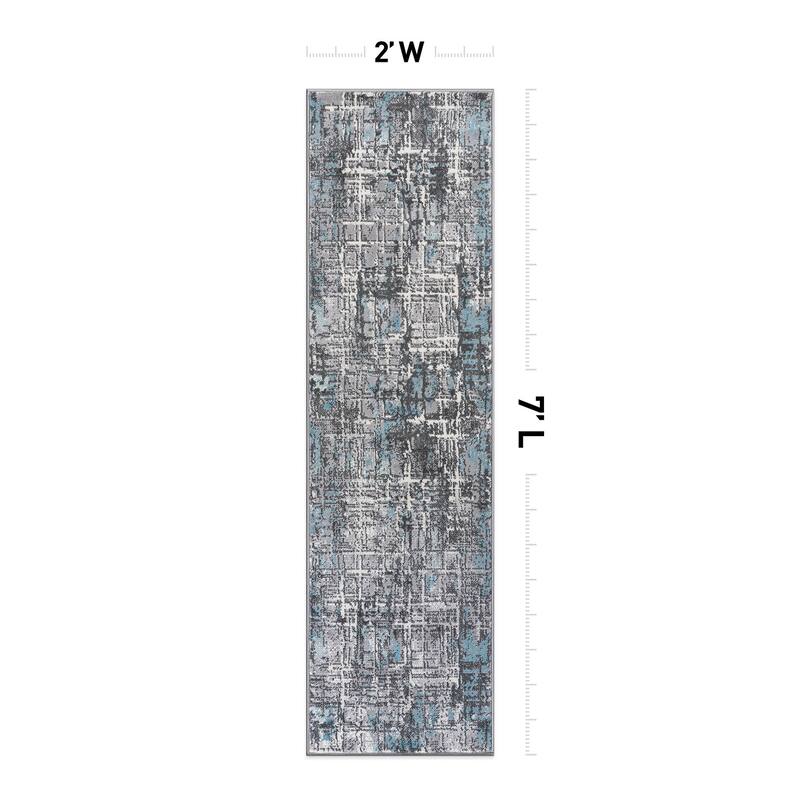 World Rug Gallery Distressed Abstract Area Rug