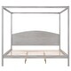 preview thumbnail 8 of 15, 83.9"L Wood Canopy Bed Platform Bed with Headboard and Support Legs,King Size