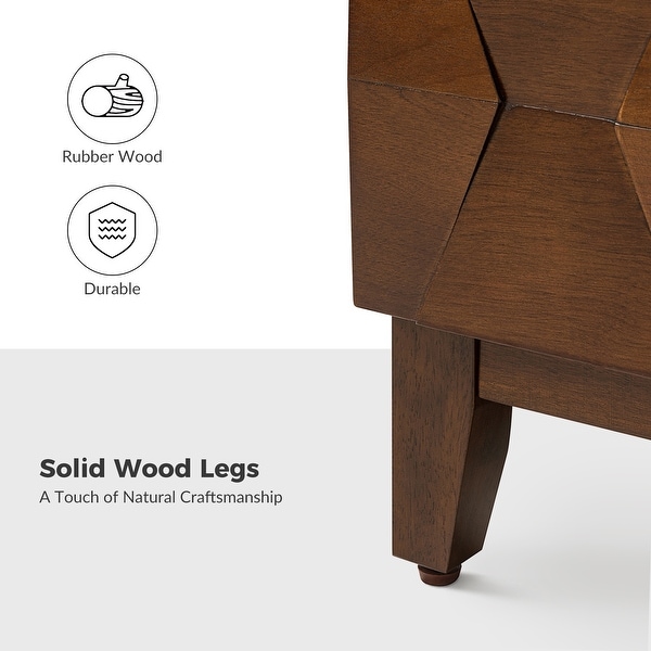 Ethel Mid-Century 2-Drawer Storage Nightstand with