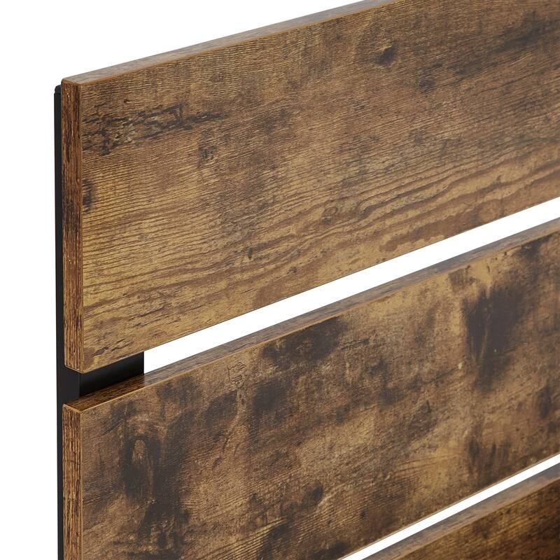Aabira Metal Platform Bed with Wood Finish Panels by iNSPIRE Q Modern
