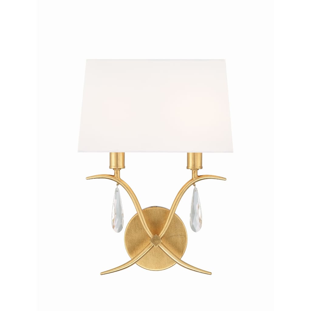 Crystorama Lighting Group ROL-18802 Rollins 2 Light 14" Tall Wall