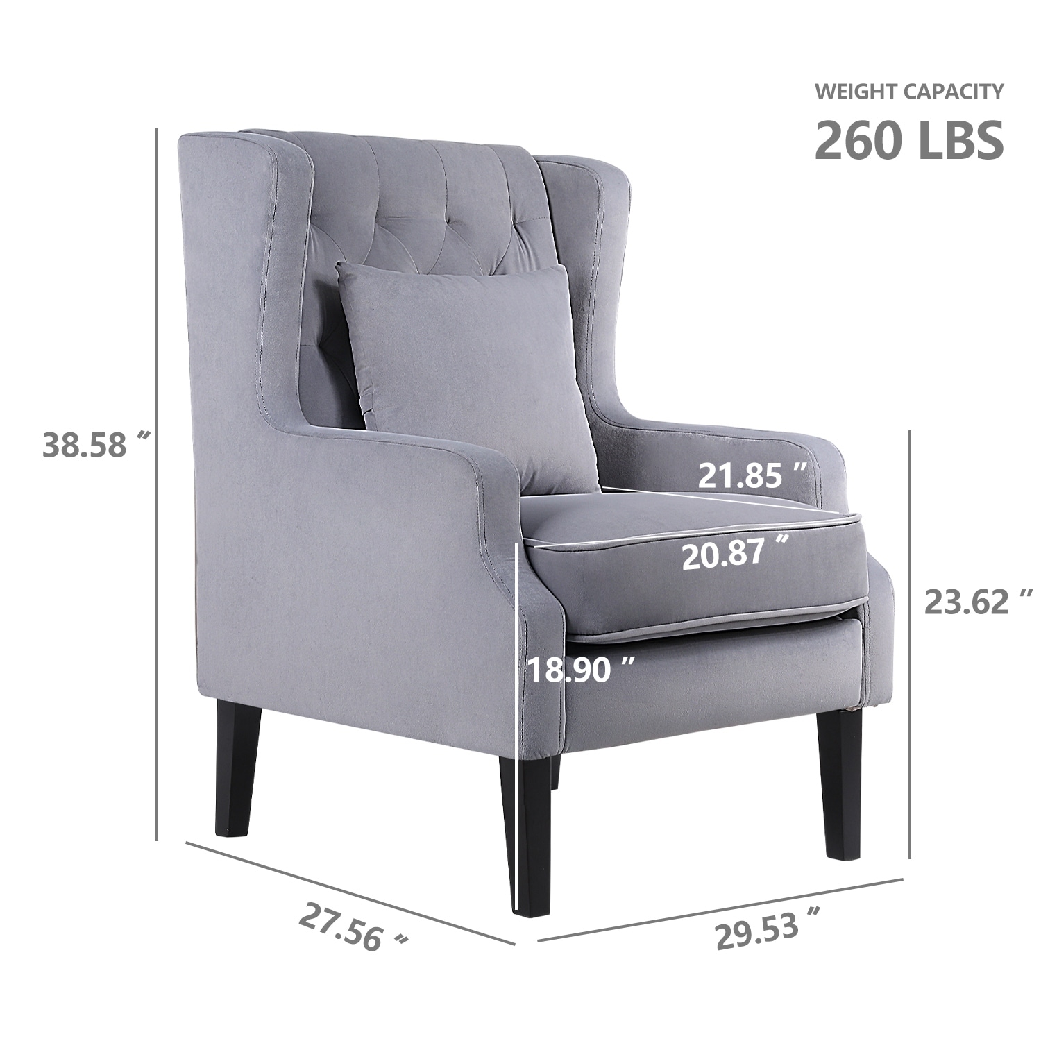 Modern High Back Ergonomic Chair with Waist Support Bed Bath