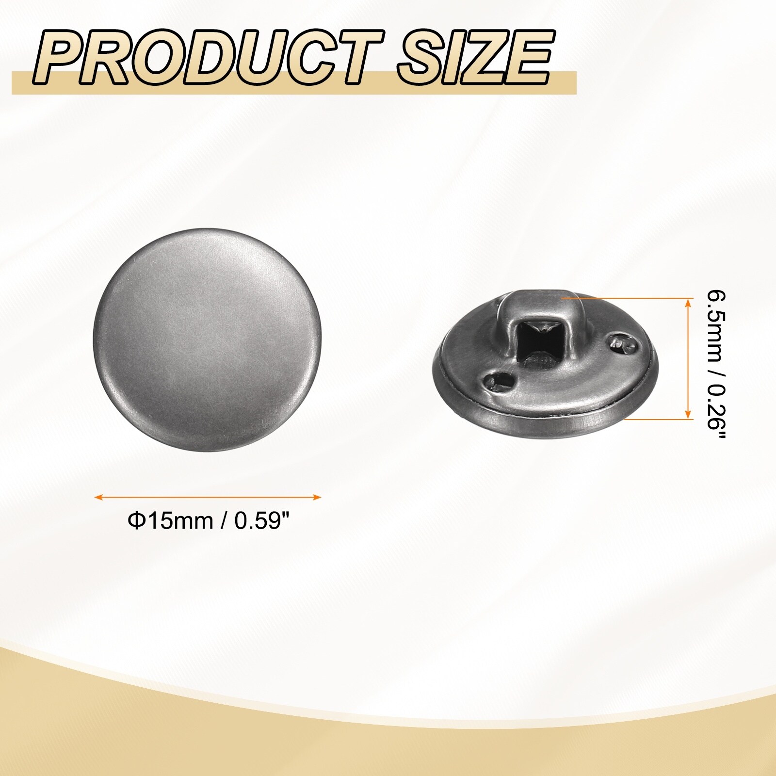 Metal Round Buttons, Brass Sewing Craft Replacement Buttons for Blazer Suits Clothing Decoration DIY Accessories