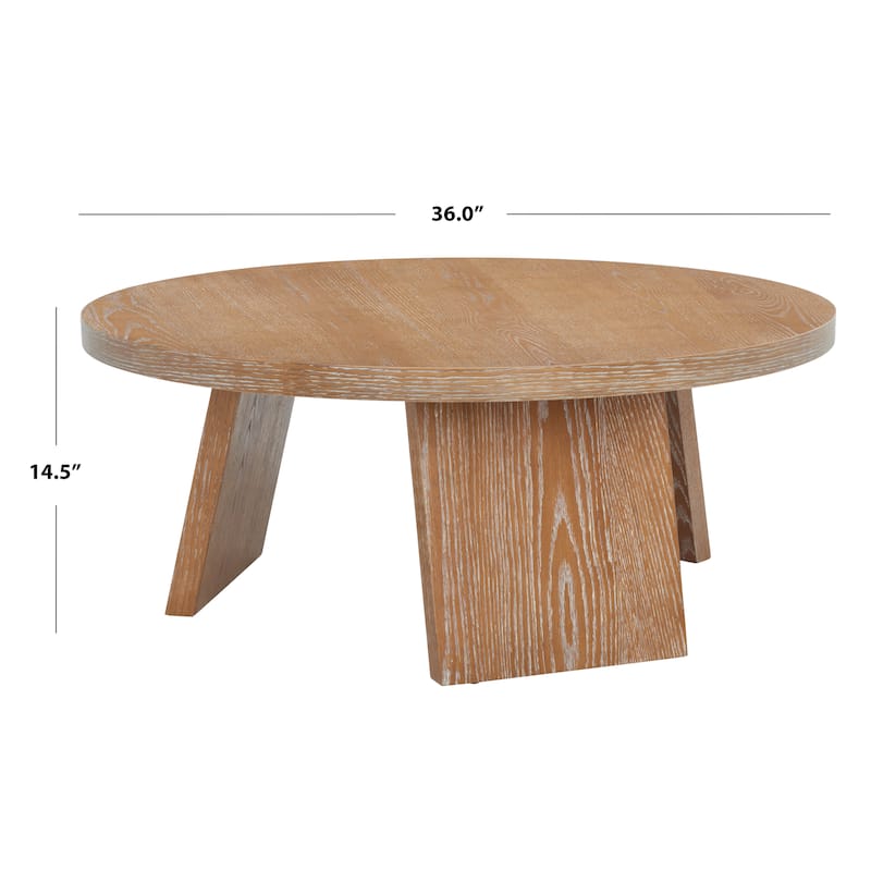 SAFAVIEH Couture Julianna Modern Wood Coffee Table - 36 in. W x 36 in. D x 15 in. H