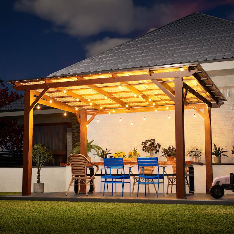 GDFStudio - Oliver Heavy Duty Outdoor Carport Gazebo with Waterproof Shade and Reinforced Base