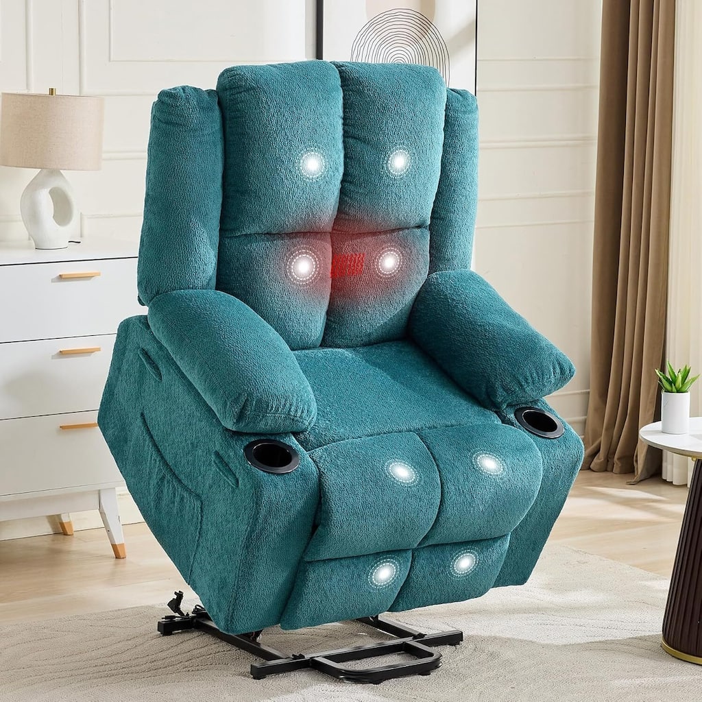 150°Adjustable Lay Flat Power Lift Recliner Sofa Chair for Elderly, Living Room