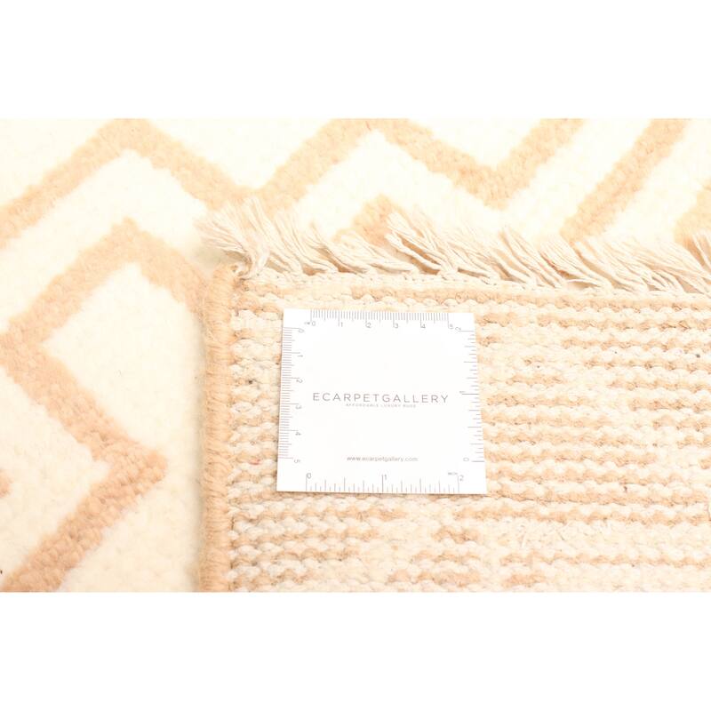 ECARPETGALLERY Hand-knotted Tangier Cream Wool Rug - 5'1 x 8'0